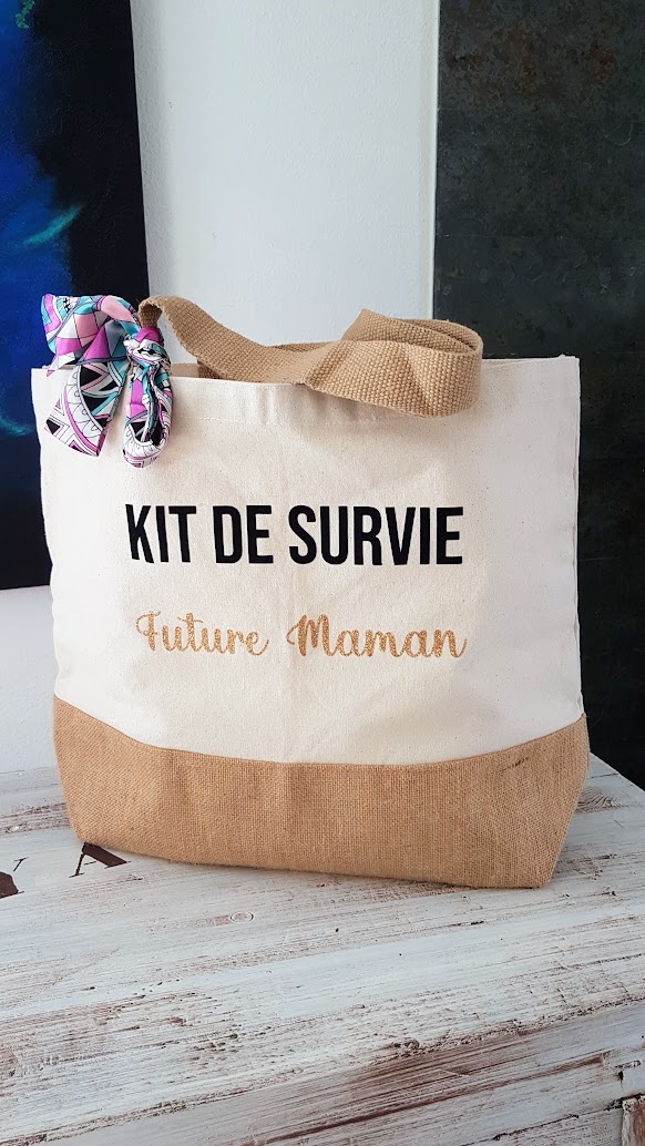 Sac  Kit de survie Future Maman  - Manu Déco